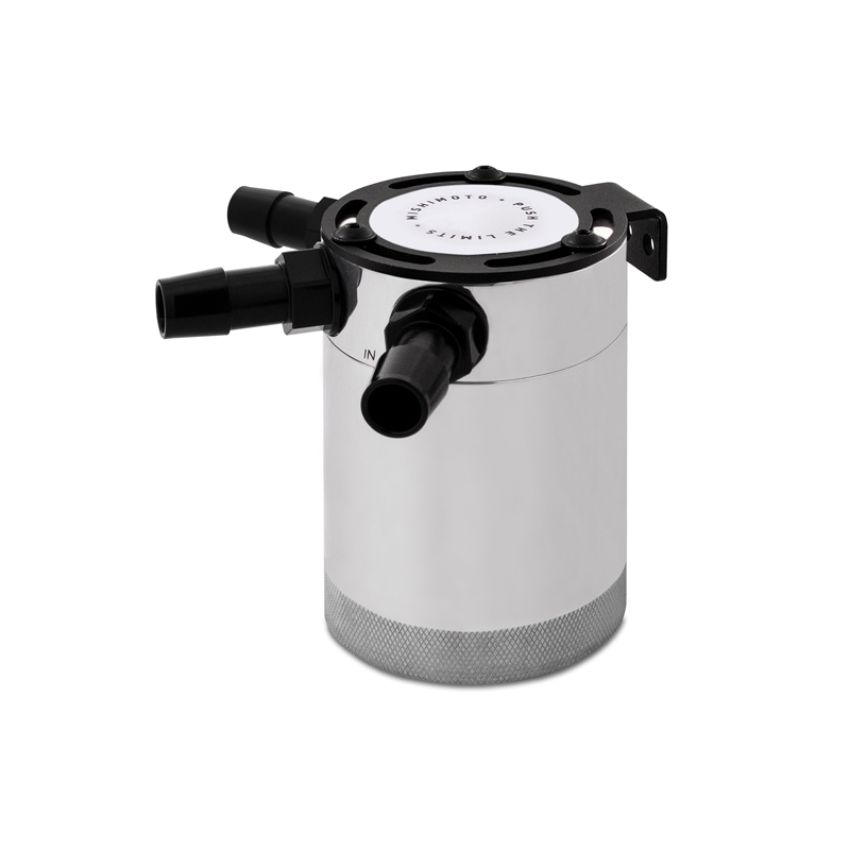 Mishimoto MMBCC-CBTHR-P Compact Baffled Oil Catch Can - 3-Port - Polished