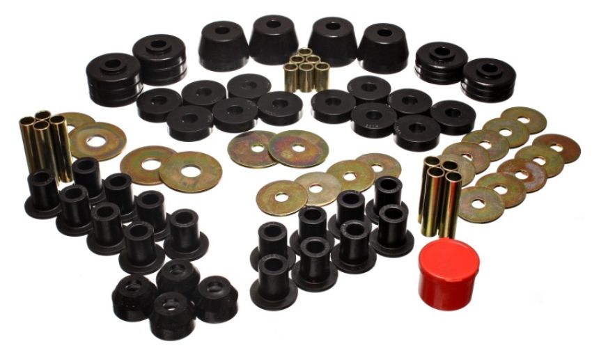 Energy Suspension 5.18101G 85-92 VW Golf/GTI/Jetta / 72-93 Dodge Ramcharger Blk Hyper-flex Master Bushing Set