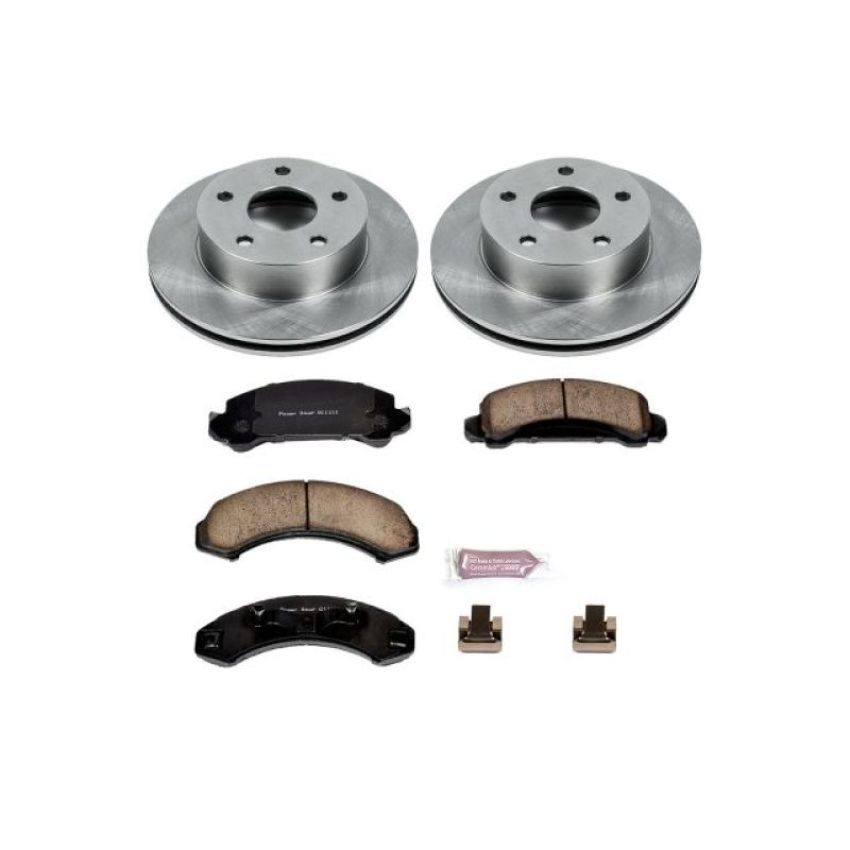 PowerStop KOE4787 OE Stock Replacement Low-Dust Ceramic Brake Pad and Rotor Kit
