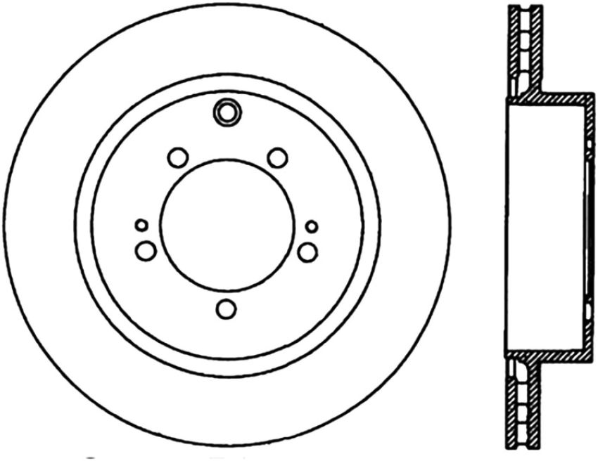 Stoptech 127.46065R Slotted & Drilled Sport Brake Rotor
