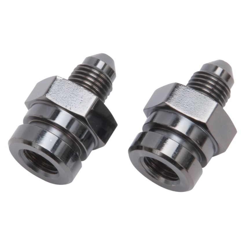 Russell 641293 Performance -3 AN SAE Adapter Fitting (2 pcs.) (Black)