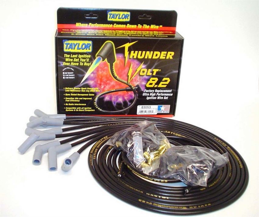 Taylor Cable 83053 Univ Thundervolt Plug Wire Set 135 deg Black
