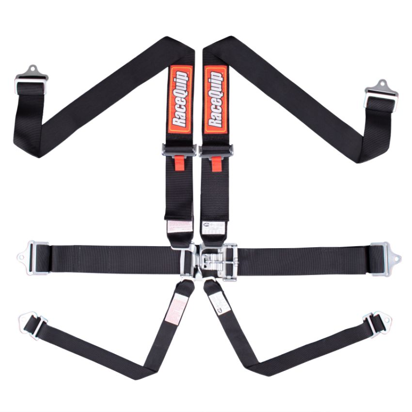 Racequip 712002 Black L & L 6pt Seat Belt