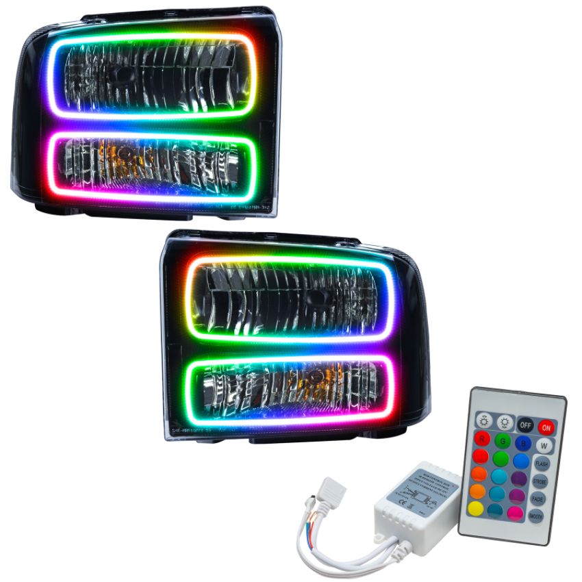 Oracle Lighting 7147-504 SMD Pre-Assembled Headlights, Black Bezel, ColorSHIFT(tm) - Simple