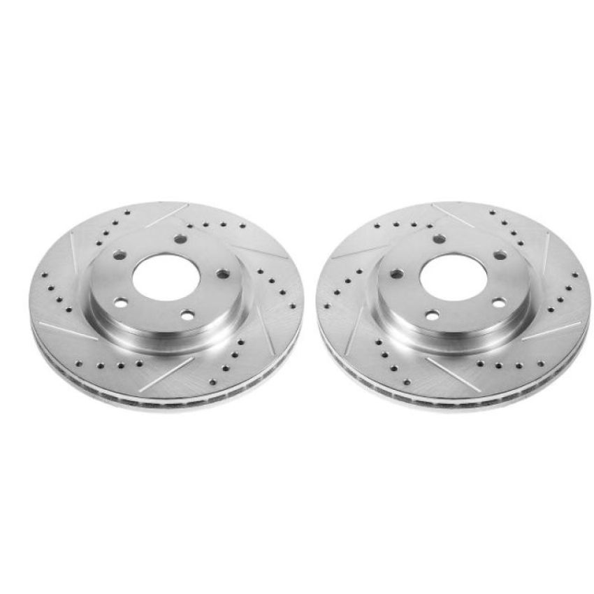 PowerStop JBR1591XPR PowerStop Evolution Performance Drilled, Slotted & Plated Brake Rotor Pair