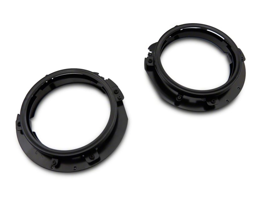 Raxiom J137648 18-23 Jeep Wrangler JL 7-In Headlight Retro-Fit Kit w/ Harness- Blk Housing (Clear Lens)