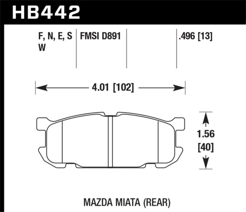 Hawk Performance HB442D.496 ER-1 Disc Brake Pad