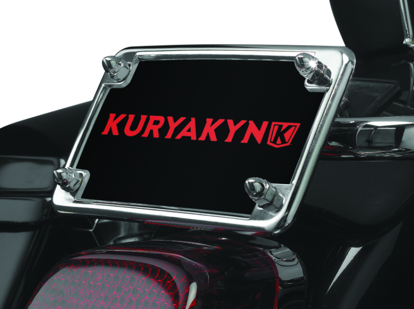 Kuryakyn 9166 License Frame & Backing Plate Set 4in X 7in Chrome