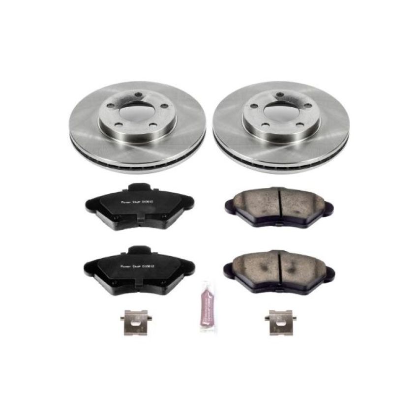 PowerStop KOE1299 OE Stock Replacement Low-Dust Ceramic Brake Pad and Rotor Kit