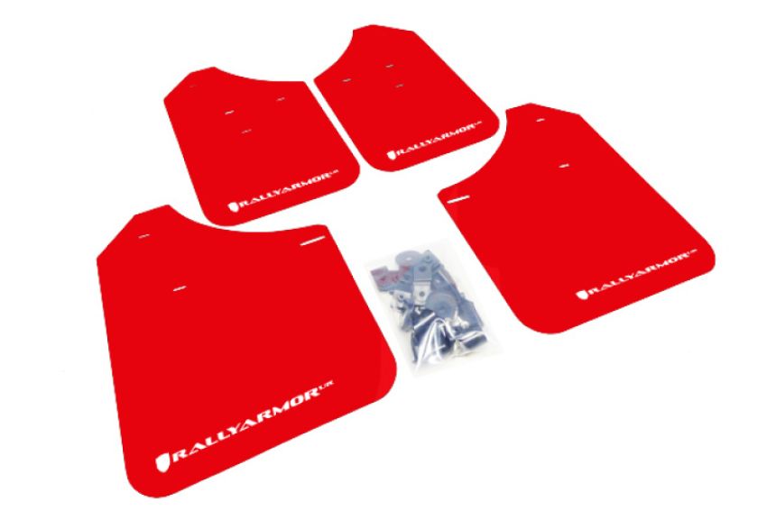 Rally Armor MF1-UR-RD/WH Red Mud Flap/White Logo