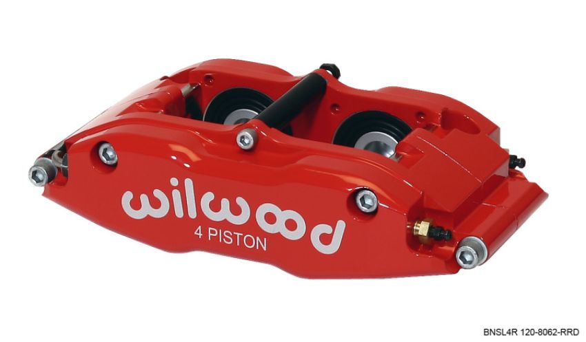Wilwood 120-8062-RRD Caliper-BNSL4R-Red 1.25in Pistons 1.10in Disc