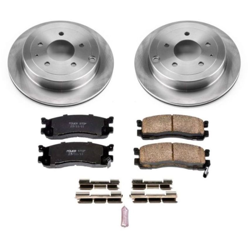 PowerStop KOE5009 OE Stock Replacement Low-Dust Ceramic Brake Pad and Rotor Kit