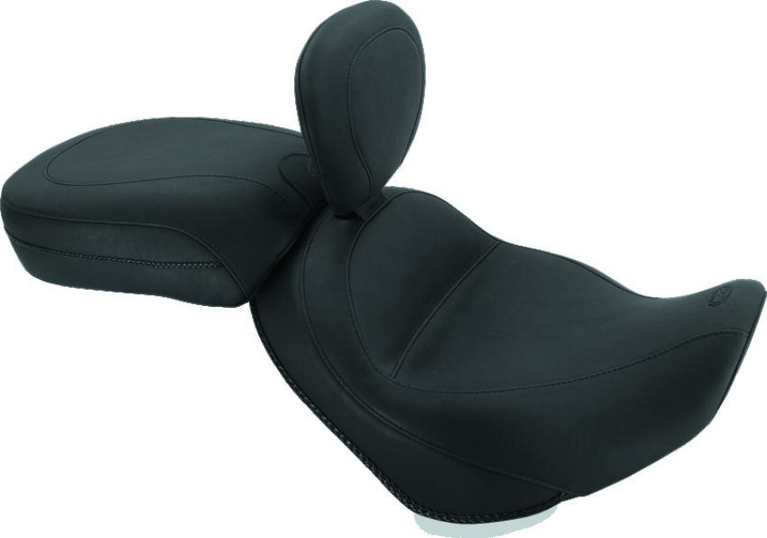 Mustang Motorcycle 79005 Mustang 02-08 Triumph America,03-08 Speedmaster, Std Touring 2PC Seat w/Driver Backrest - Black