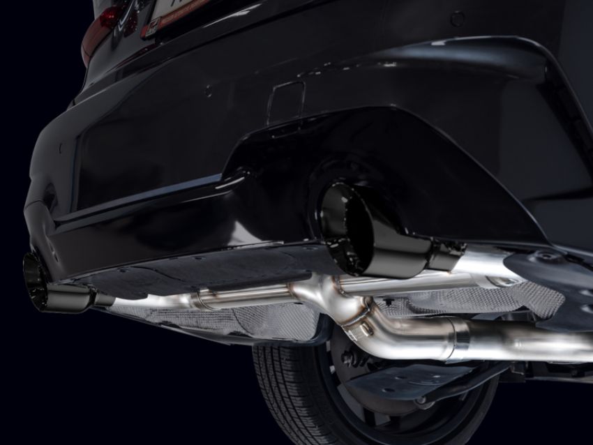 AWE Tuning 3020-33429 AWE 19-23 BMW 330i / 21-23 BMW 430i Base G2X Track Edition Axle Back Exhaust - Diamond Black