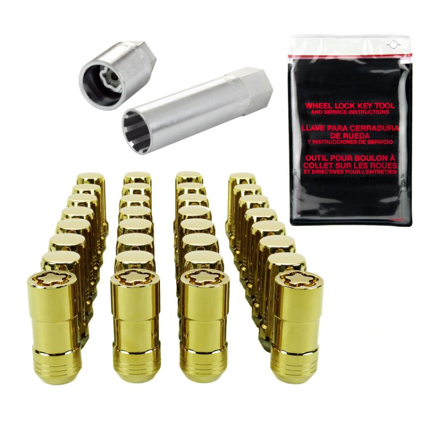 McGard (65810GD MCG 14X1.5 GOLD 8 LUG SPLINE KIT WITH WHEEL LOCKS)