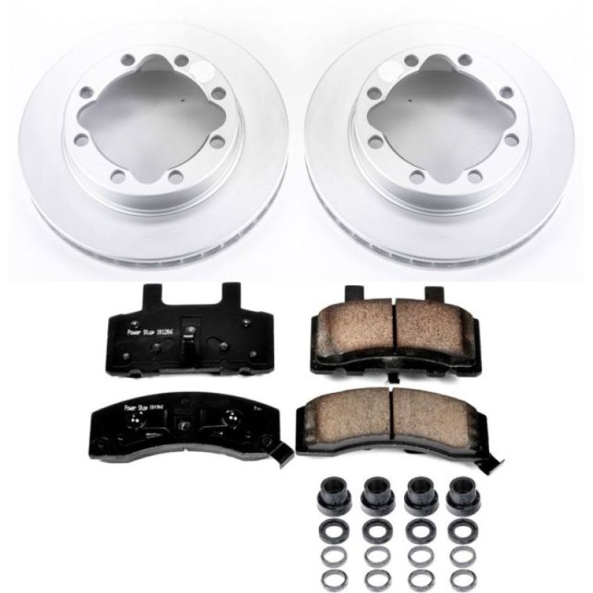 PowerStop CRK1524 Genuine Geomet Coated Rotor and Low-Dust Ceramic Brake Pad Kit