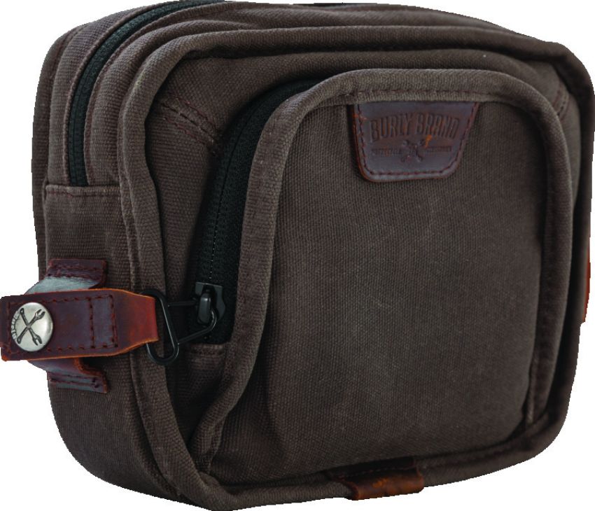 Burly Brand B15-1012D Handlebar Bag - Dark Oak