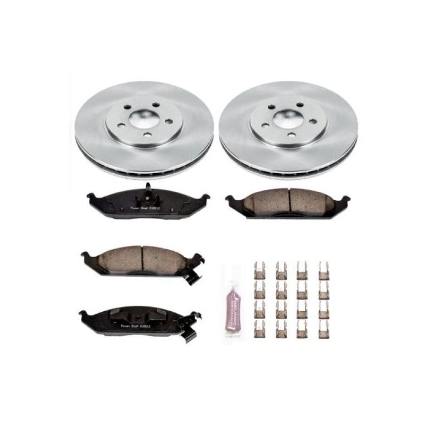 PowerStop KOE1679 OE Stock Replacement Low-Dust Ceramic Brake Pad and Rotor Kit