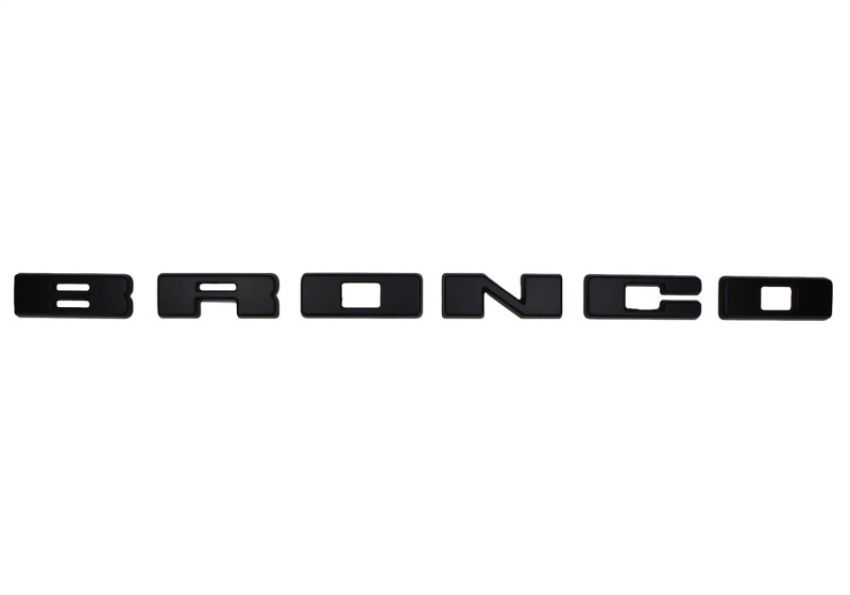 Ford Racing M-1447-BLMB 2021-2025 Bronco Grille Lettering Overlay Kit-Black