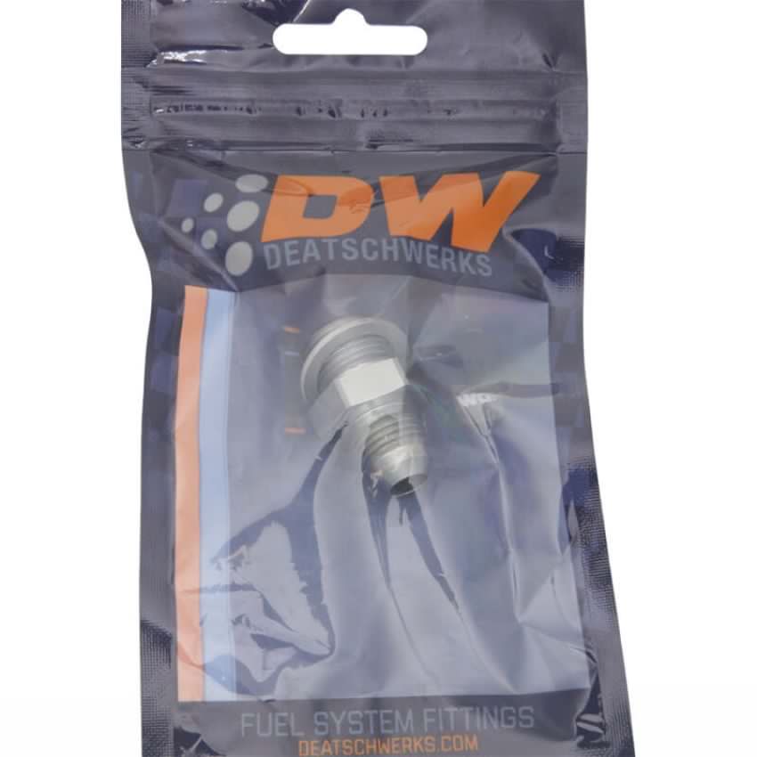 DeatschWerks 6-02-0615 6AN Male Flare to M16 X 1.5 Male Metric Adapter (Incl. Crush Washer) - Titanium