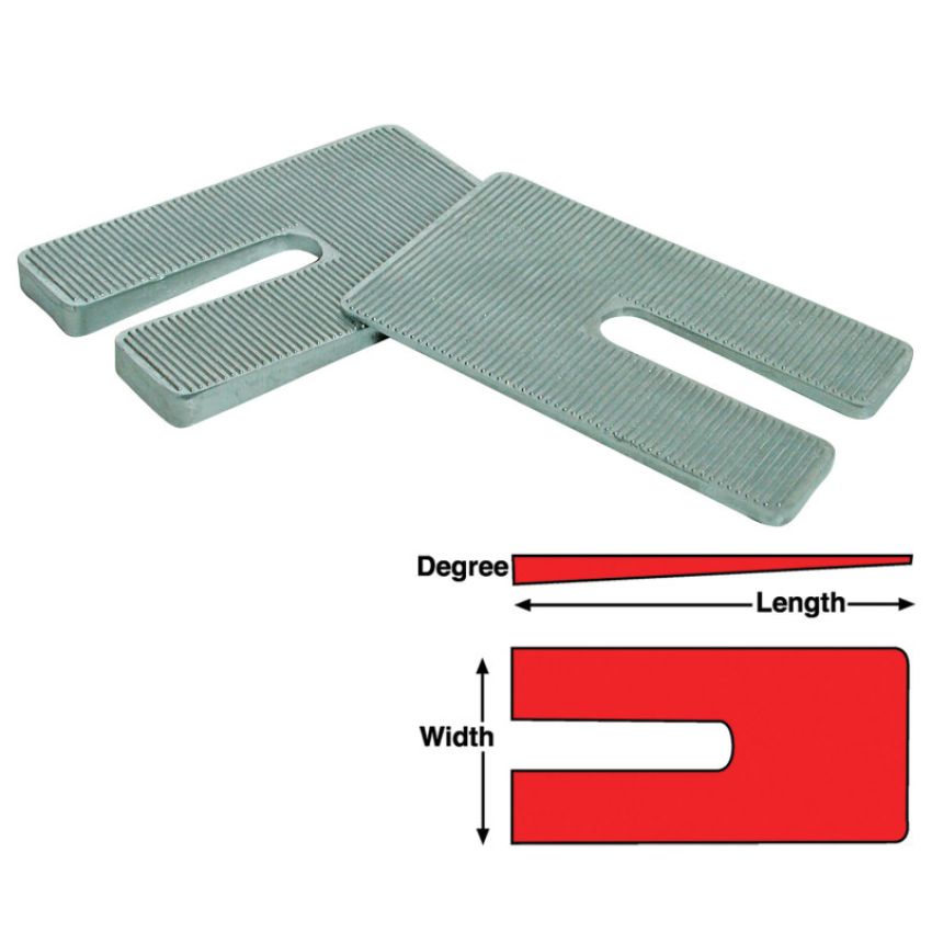 SPECIALTY PRODUCTS COMPANY 10443 ZINC SHIMS 2.5x5x2.5° (6)