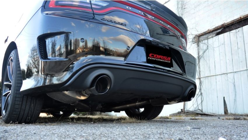 CORSA Performance 14996BLK Corsa 2015-2023 Dodge Charger SRT/Scat Pack/R/T 6.4L Black Xtreme Cat-Back Exhaust