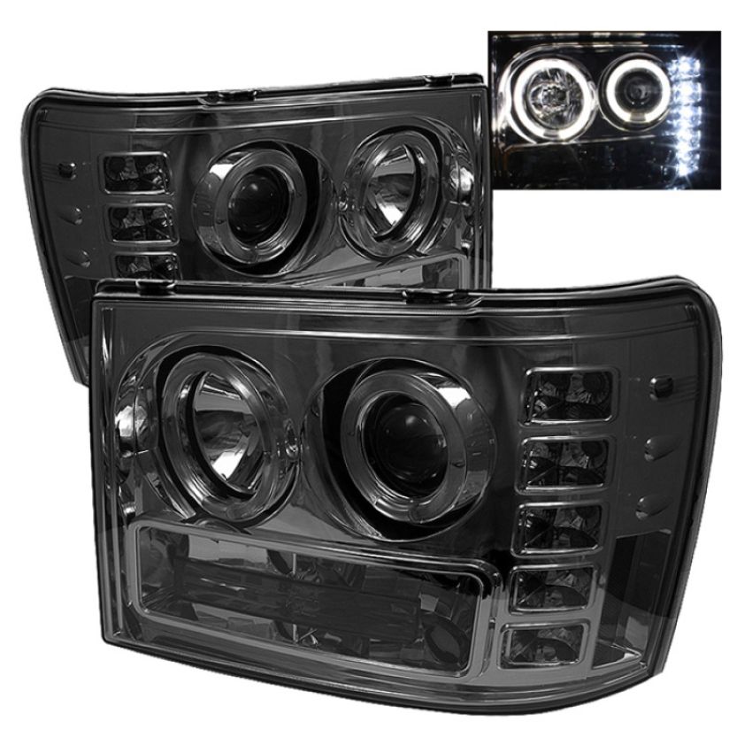 SPYDER 5010629 Projector Headlights - LED Halo - Smoke
