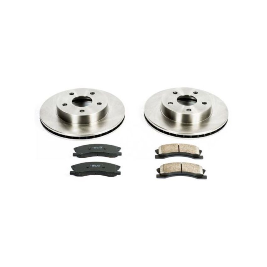 PowerStop KOE2149 OE Stock Replacement Low-Dust Ceramic Brake Pad and Rotor Kit