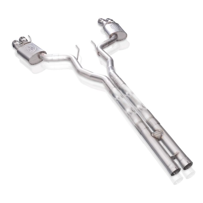 Stainless Works M18CBHPCL 18+ Ford Mustang GT 3in Legend 304SS Catback w/ H-Pipe Quad Polished Tips (No Valve)