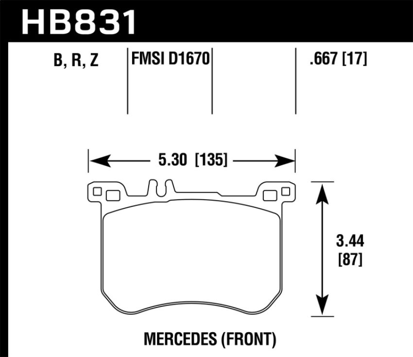 Hawk Performance HB831B.667 HPS 5.0 Disc Brake Pad