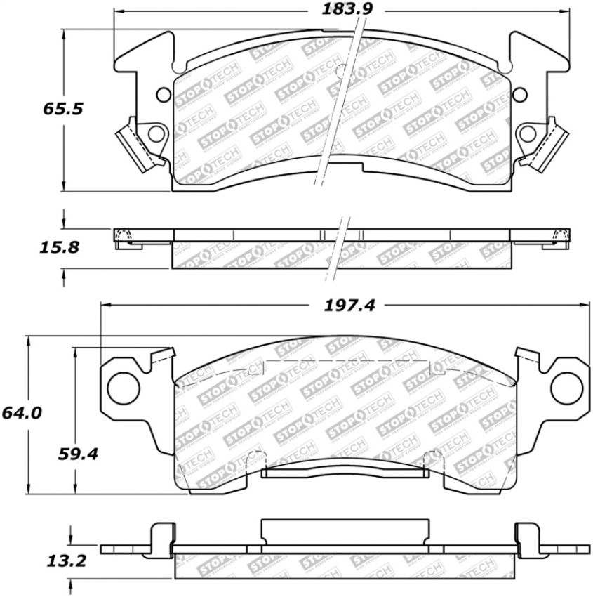 Stoptech 305.00520 Street Select Brake Pads - Rear