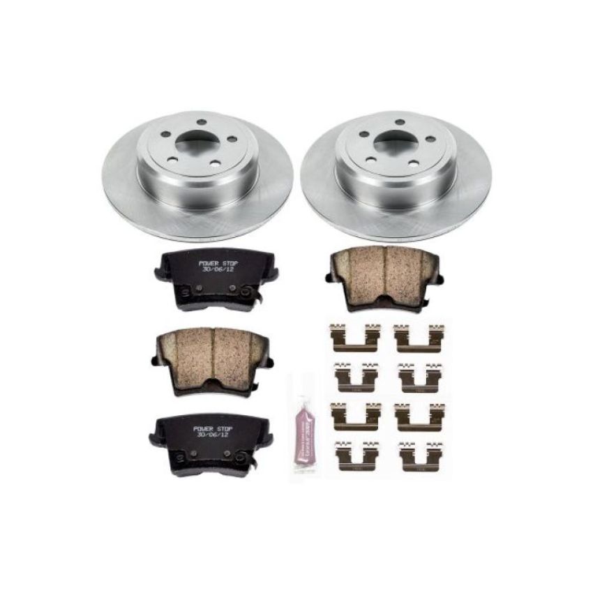 PowerStop KOE1719 OE Stock Replacement Low-Dust Ceramic Brake Pad and Rotor Kit