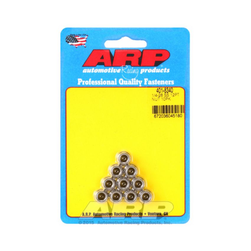 ARP ARP401-8340 1/4-20 SS 12pt Nut Kit (10pk)