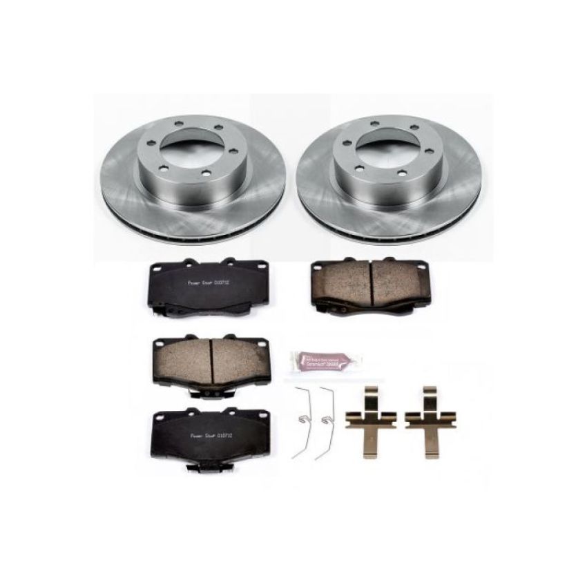 PowerStop KOE1236 OE Stock Replacement Low-Dust Ceramic Brake Pad and Rotor Kit