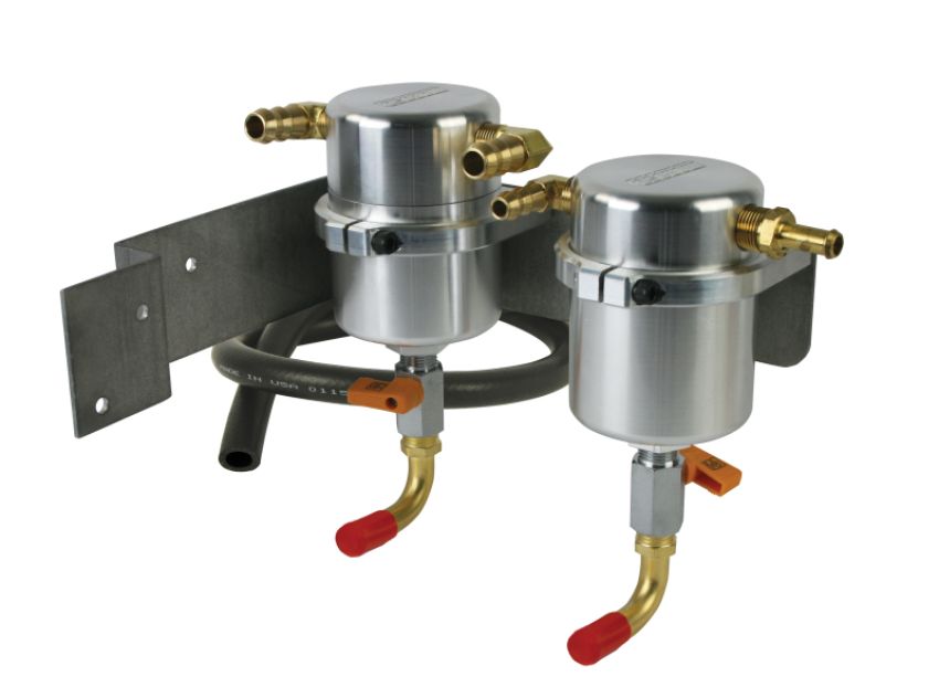 Moroso 85489 08-14 Subaru WRX Air/Oil Separator Catch Can - Billet Aluminum
