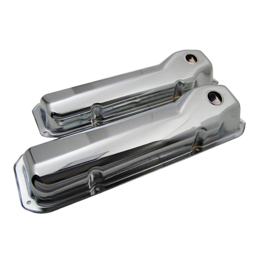 RACING POWER CO-PACKAGED RPCR9295 Chrome Steel Valve Cover Ford 351C-351M-400 Pair