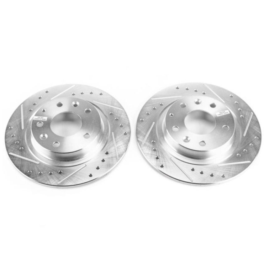 PowerStop JBR1740XPR PowerStop Evolution Performance Drilled, Slotted & Plated Brake Rotor Pair