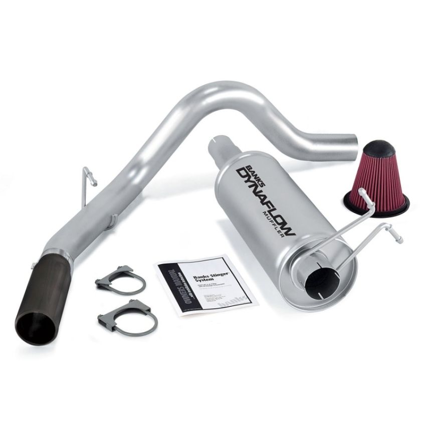 Banks Power 49137-B 99-04 Ford 6.8L Ext/Crew S/D Stinger System - SS Single Exhaust w/ Black Tip