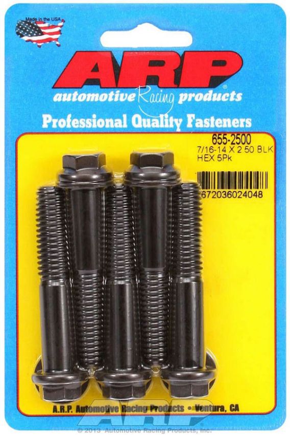 ARP ARP655-2500 Bolt Kit - 6pt. (5) 7/16-14 x 2.500