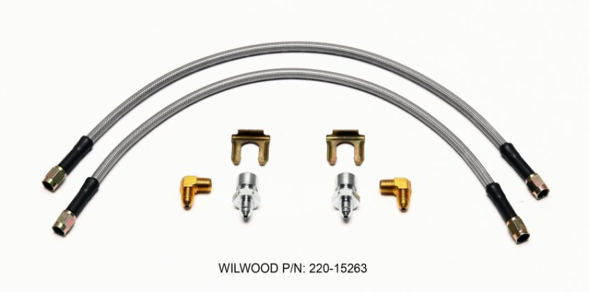 Wilwood 220-15263 Flexline Kit 18inch M10x1.50 IF 1/8-27 NPT 90 Degree