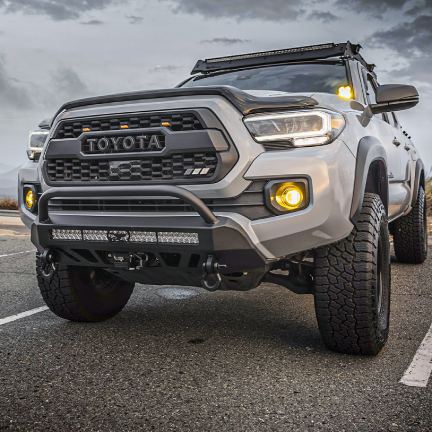 Cali Raised LED CR3354 Cali Raised 16-23 Toyota Tacoma Stealth Bumper - Bull Bar / 32In Led Bar Combo W/ Tall Switch
