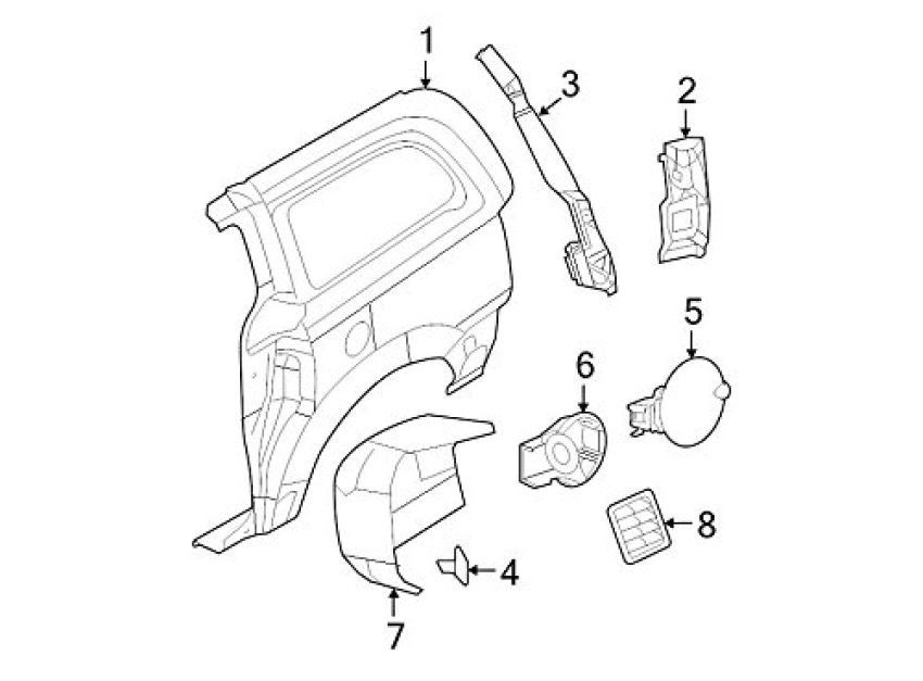 Mopar 68260545AA EXHAUSTER, Quarter Panel