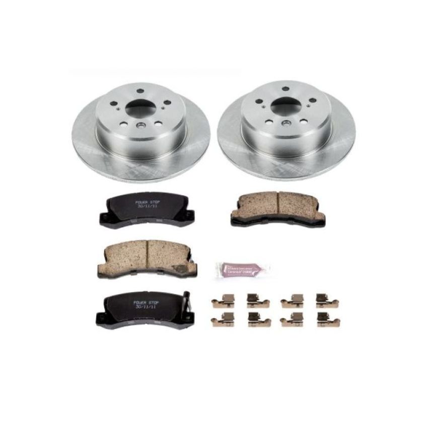PowerStop KOE2564 OE Stock Replacement Low-Dust Ceramic Brake Pad and Rotor Kit
