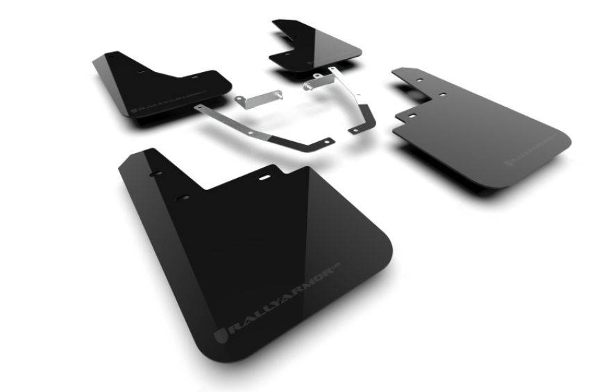 Rally Armor MF116-UR-BLK-GRY Black Mud Flap/Grey Logo