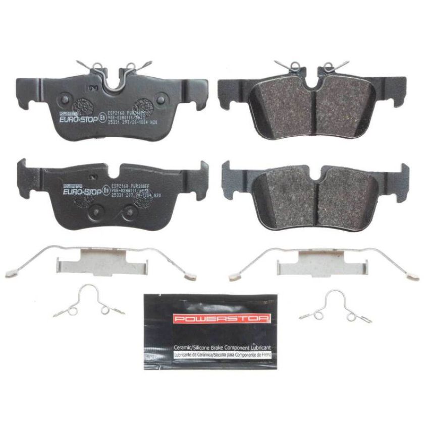 PowerStop ESP2168 EuroStop ECE-R90 Certified Brake Pad Set