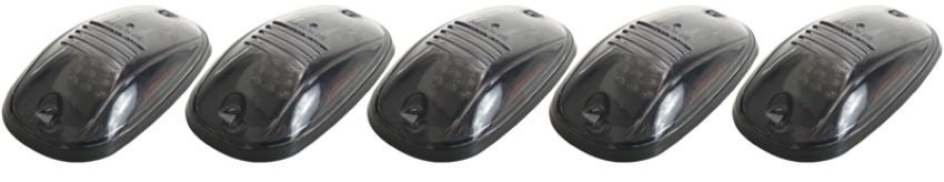 Pacer Performance 20-247S LED Smoke Hi-5 Cab Roof Light Kit, 03-17 Dodge Style