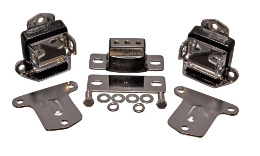Energy Suspension 3.1133G 67-72 Chevrolet Camaro Black Motor and Transmission Mounts; Chrome Finish