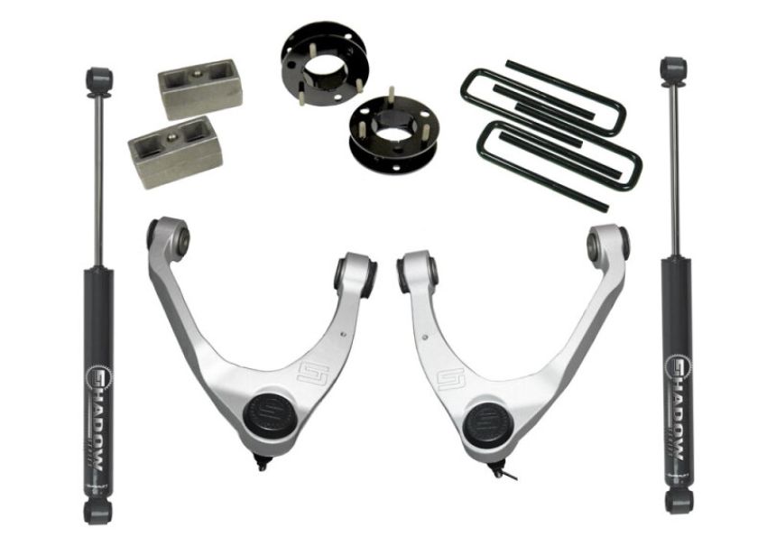 Superlift 3800 14-18 Chevy Silv 1500 2WD 3.5in Lift Kit w/ Alum/Stamped Steel Control Arms & Rear Shocks