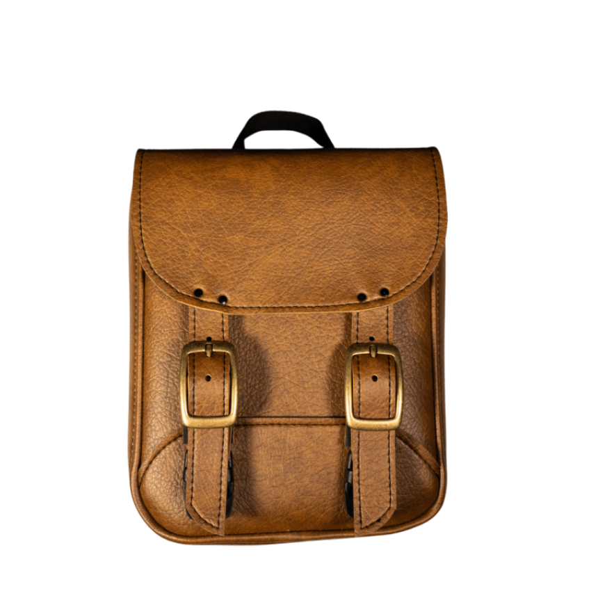 Willie & Max 59591-06 Universal Brass Monkey Sissy Bar Bag (8 in L x 10 in W x 4.5 in H) - Warm Brown