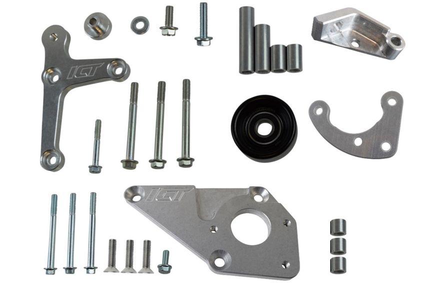ICT BILLET ICT551669-2 LS Camaro Low Mount Alternator/Power Steerin